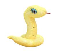 Yunmeryker Giocattolo di Peluche a Forma di Serpente, Bambola di Serpente Carina, Comoda per Il Compleanno, Giallo