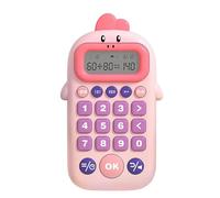 Yunmeryker Gioco di Matematica Elettronico Dispositivo di Formazione Esercitatore Giocattolo Portatile per Sviluppare Fiducia Matematica Adatto per Gioco Didatti, Rosa