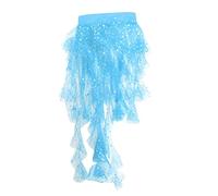 Yunmeryker Gonna Avvolgente a Triangolo in con Paillettes per Danza del Ventre da Donna, Blu