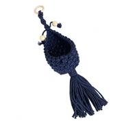 Yunmeryker Macramè da Appendere per Piante, Portavasi da Appendere in Cotone per Interni ed Esterni, Vasi da Parete per Piante e Succulente, Blu scuro