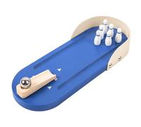Yunmeryker Mini Bowling in Legno per Bambini, Gioco da Tavolo Educativo con Palla da Bowling e Birilli