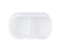 Yunmeryker Mini Portapillole da con 2 Scomparti, Organizer Portatile per Pillole e Farmaci Tascabile, Bianco, Bianco