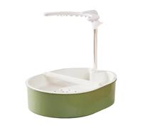 Yunmeryker Parrot Vasca da Bagno Automatica per Uccelli con Doccia Integrata Contenitore Bagno con Trespolo Regolabile Accessorio per Calopsite Cocorite Pappagal, Testina di Spruzzo Bianca