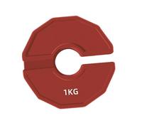 Yunmeryker Piastra per Manubri in Gomma a Microdisco Frazionari, Piastra per Kettlebell da Allenamento con Diametro del Foro Mm per La Compatibilità, Rosso, 1 kg