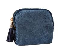 Yunmeryker Piccolo Portagioielli da Viaggio, Elegante Borsa Portaoggetti con Nappa E Cerniera per Donna, Ideale per Fidanzamenti E Altre Occasioni, Buio Profondo