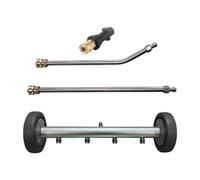 Yunmeryker Pulitore Sottopavimento a Pressione 4000 Psi Multiuso Premium Lavaggio Sottopavimento Autolavaggio Macchina per Lavaggio Acqua Scopa per Terrazza Camp, Ruota Nera