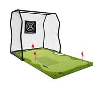 Yunmeryker Rete Pratica Golf Autoportante con Tappetino e Tappeto in per Allenamento Golf Completo, Rete da pratica per swing + tappetino da battuta da 1,5 * 1,5 m + erba tecnica rapida da 2 * 4 m