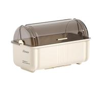 Yunmeryker Scolapiatti per Animali Domestici con Coperchio, Scolaposate con Cappa, Ciotola Scolapiatti Antipolvere, Tazza Da Cucina, Vassoio per Tazze Da Ristora, Xl