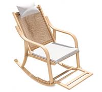 Yunmeryker Sedia a Dondolo da Esterno con Tavolino, Set da Giardino Antiruggine per Balcone e Patio, Sedia a dondolo singola color champagne con tavolino a tre gambe color champagne da 50 cm