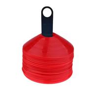Yunmeryker Set di 50 Mini Calcio per Allenamento, Dischi per La Marcatura del Campo, Materiale PE, Elevata Flessibilità per L'allenamento C, Rosso
