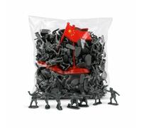 Yunmeryker Soldatini giocattolo militari in plastica, figure militari statiche in 1:72 per diorami e collezionisti , Grigio