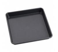 Yunmeryker Sottovaso Quadrato e Rotondo in Plastica Nera per Fiori e Piante, Protezione Versatile per Interni ed Esterni, Vassoio quadrato nero lucido, 22.5cm esterno, 19.5cm interno