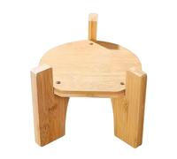 Yunmeryker Supporto per Dispenser di Bevande con Base Rotonda in Bambù, Porta Contenitori, Porta Bevande, Dispenser in Vetro, Resistente E Adatto per Pasti in Fa, 19.5 cm