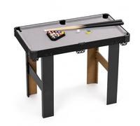 Yunmeryker Tavolo Biliardo Miniatura Pieghevole, 83cm, in legno nero con feltro, accessori completi per famiglia