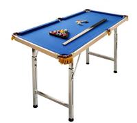 Yunmeryker Tavolo da Biliardo Pieghevole per Bambini, Mini Biliardo da Casa con Accessori Completi, Design Salvaspazio, Blu