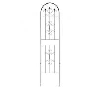 Yunmeryker Traliccio per rampicanti da esterno in metallo, supporto per piante e graticcio per rose e clematidi, struttura autoportante per cortile, Nero, Altezza 1.8m Larghezza 50cm