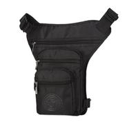 Yunmeryker Uomo Borsa Coscia Tracolla Nylon Impermeabile Multi Scomparto Leggero per Viaggi Ciclismo Escursionismo Outdoor Adatto a Uomini Donne, Nero