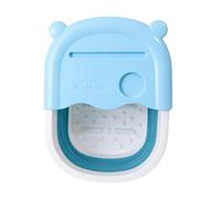 Yunmeryker Vasca Pieghevole per Pediluvio Massaggiante Catino Capiente per Piedi con Manico Comodo Bacinella Pratica Da Esposizione Materiale PP TPE Durevole Ada, blu