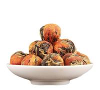 Yunnan Dianhong Lily Tè Nero Ball Ripe Red Tea Tè Cinese Biologico Fritto a Mano Tè Verde Biologico Senza Additivi Aroma Ricco Zuppa Di Tè Rosso Brillante Sapore Delicato E Delicato (100g)