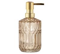 YunNasi Dosatore Sapone Liquido Vetro Dispenser Sapone Realizzato in Vetro per Detersivo per Piatti, Lozione Shampoo, Controsoffitto Bagno, Cucina, Lavanderia (Amber)
