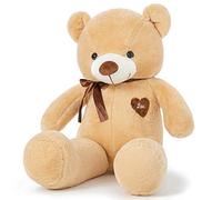 YunNasi Orso di Peluche Gigante Morbido Orsacchiotto L 80cm Marrone Chiaro Teddy Bear Grande Regalo per Bambini e Fidanzate