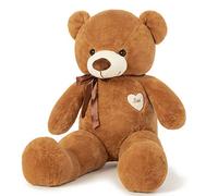 YunNasi Orso Peluche Gigante Orsacchiotto Peluche Grande Pupazzo Giganti Regalo per Bambini e Fidanzate L 80cm Marrone