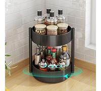 YunNasi Portaspezie Girevole Porta Spezie da Cucina Rotante in Acciaio al Carbonio Lazy Susan Organizer Porta Condimenti Girevole per Barattoli di Spezie, Herbs
