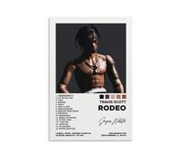 Yunneat Poster su tela con stampa di Travis, con album musicale Scott, Rodeo, poster decorativo moderno per camera da letto, 30 x 45 cm