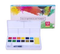 YUNNIAN 12/18/24/36/48 Colori Acquerello Vernice Set Solido Acquerello Pigmento Disegno Forniture per Artisti Studenti
