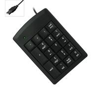 YUNNIAN 18 Key Wireds Numerics Keypad USB PS2s Plugs and Play Portable Silents Keyboards for Laptop PC Office Banks Use Compatible Keypad