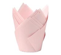 YUNNIAN 50 pirottini sofisticati a forma di tulipani per muffin, a prova di unto, per pasticceria, Natale, matrimonio, compleanno