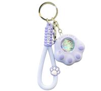 YUNNIAN Cats Paw Keychain with Sunset LED Light Portable Night Illuminations Keyring Accessory for Bags and Keys Sunset Glowing Keychain