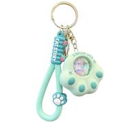 YUNNIAN Cats Paw Keychain with Sunset LED Light Portable Night Illuminations Keyring Accessory for Bags and Keys Sunset Glowing Keychain