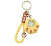 YUNNIAN Cats Paw Keychain with Sunset LED Light Portable Night Illuminations Keyring Accessory for Bags and Keys Sunset Glowing Keychain