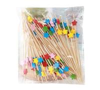 YUNNIAN Confezione da 100 spiedini in bambù facili da usare, utensili da campeggio, per cocktail, frutta, decorazioni per feste di nozze