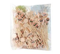 YUNNIAN Confezione da 100 spiedini in bambù facili da usare, utensili da campeggio, per cocktail, frutta, decorazioni per feste di nozze
