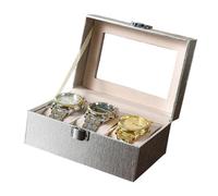 YUNNIAN Elegant Dustproof Timepiece Watch Storage Case Transparent Lid Multiple Color Suitable for Home Accessories Organization Secure Clasp Design Watch Box