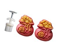 YUNNIAN Set di 2/4 stampi per torte lunari, con doppia cavità da 50 g e 75 g, per cuocere pasticcini, biscotti e gnocchi da cucina