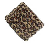YUNNIAN Set di 5 elastici per capelli estetici con stampa animalier, elastici per capelli francesi, assorbenti, per dopo il bagno