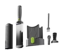 YUNNIAN Set di affettatrice e mannaia in acciaio inox, spessore regolabile, per affettare e sminuzzare la carne, per una cucina efficiente