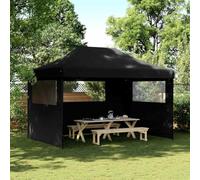 Yunovire Gazebo pieghevole per feste con 3 pannelli laterali e finestre, tessuto Oxford impermeabile, robusto telaio in acciaio, protezione UV, 410 x 279 x 315 cm, ideale per giardino, matrimonio