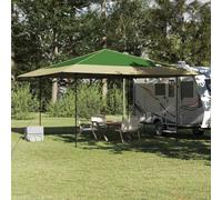 Yunovire Gazebo verde, 395 x 395 x 251 cm, in tessuto resistente alle intemperie, pieghevole, con protezione UV e funzione pop-up, ideale come tenda per feste, giardino, terrazza, campeggio e