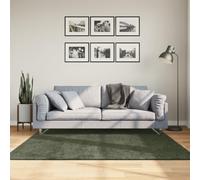 Yunovire HUARTE Tappeto a pelo corto, colore verde bosco, 160 x 160 cm, morbido, lavabile, antiscivolo, certificato secondo lo standard 100 Oeko-TEX, moderno per camera da letto, soggiorno, adatto per