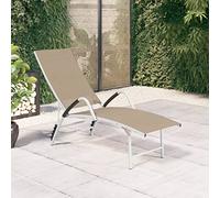 Yunovire Sdraio da giardino in alluminio e textilene, regolabile, pieghevole, ergonomico, resistente alle intemperie, per terrazza, balcone, piscina, extra alto per alzarsi facilmente e rilassarsi