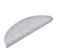 Yunovire Tappetini per gradini, 30 pezzi, grigio chiaro, 56 x 17 x 3 cm, antiscivolo, autoadesivi, lavabili, con protezione contro i calci e il rumore, per scale in legno, animali domestici e bambini