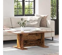 Yunovire Tavolino da salotto in legno antico, 103,5 x 60 x 40 cm, rettangolare, in legno, stile rustico, per soggiorno, costruzione robusta