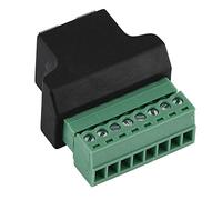 Yunpixx Adattatore da jack femmina RJ45 a terminale a vite a 8 pin, convertitore Ethernet DVR con schermatura standard EIA TIA 568B per una durata stabile e robusta in plastica