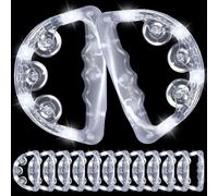Yunsailing Confezione da 12 tamburelli luminosi con LED multicolore lampeggianti, strumento a percussione portatile che si illumina al buio, anello in metallo, per adolescenti e adulti, matrimoni