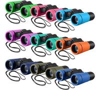 Yunsailing Confezione da 9 binocoli per bambini, antiurto, mini binocoli compatti da 3 a 12 anni, pieghevoli, per bambini, bird watching, campeggio, giochi all'aperto, 9 colori (multicolore)
