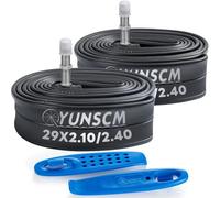 YUNSCM 2 camere d'aria per bici da 73,7 cm, 29 x 2,10/2,40 54/62-622, valvola Schrader TR4A-40 mm con leve per pneumatici, compatibili con 29 x 2,10, 29 x 2,125, 29 x 2,20, 29 x 2,25, 29 x 2,3